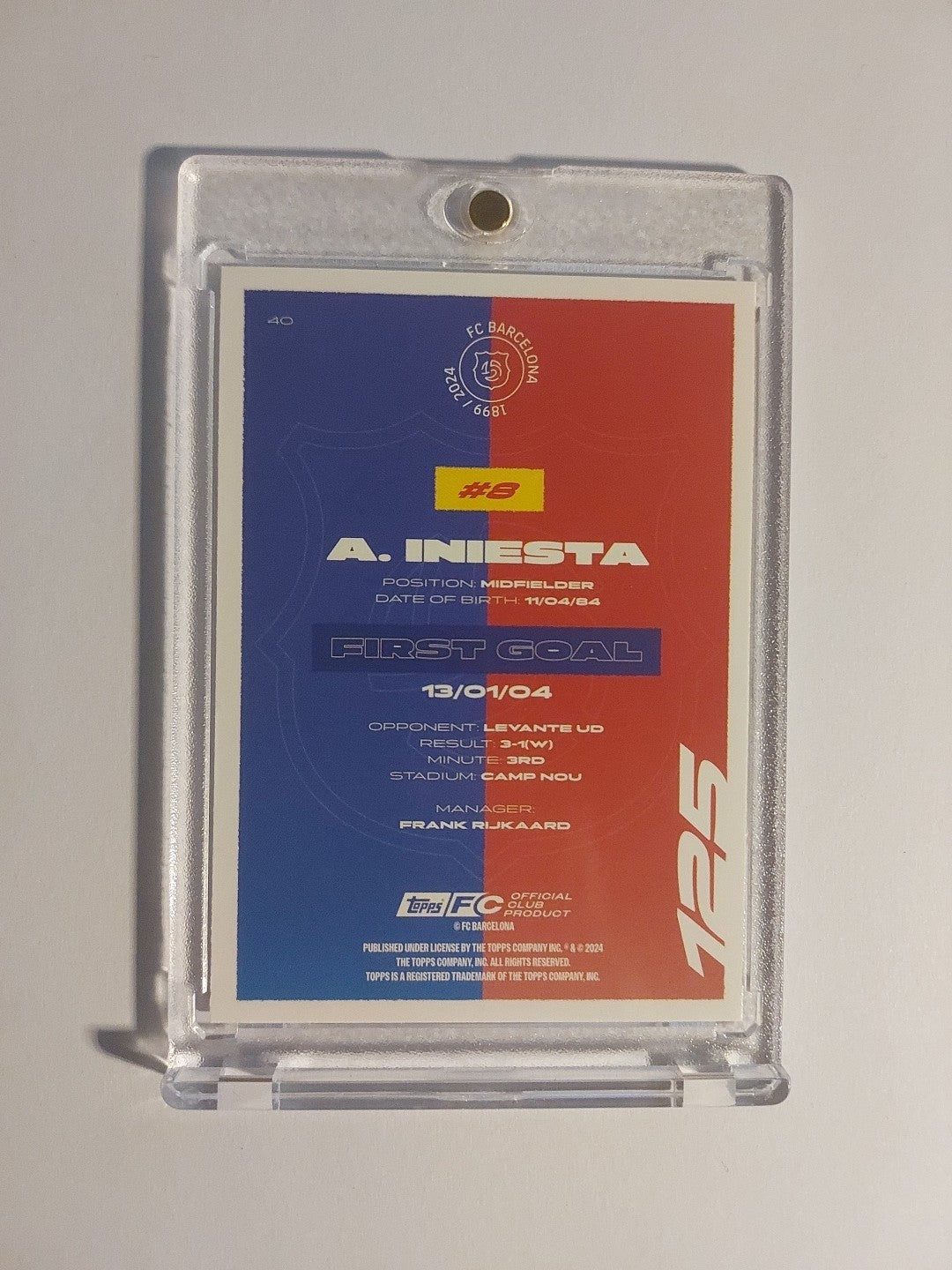 Topps Fc Barcelona Team Set 2024-25 Andres Iniesta Limited Edition Parallel – Bild 2