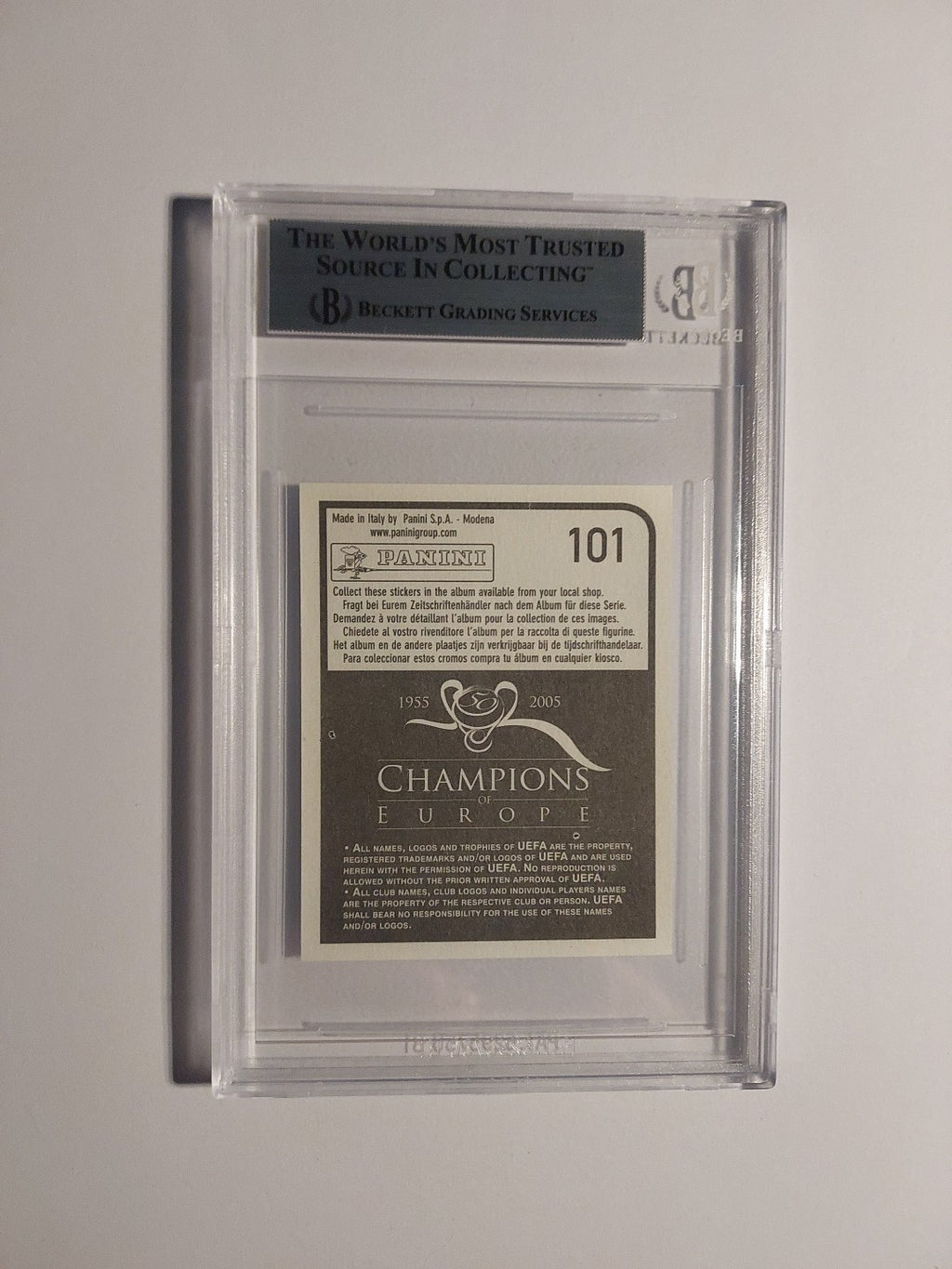 Panini Champions of Europe 2005 Bixente Lizarazu Bayern München BGS 8.5 PSA SGC – Bild 2