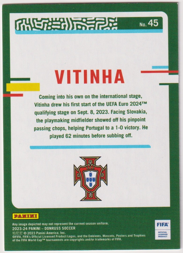 Panini 2023-24 Panini - DonRuss Soccer 2023-24 Vitinha Portugal Parallel Rare – Bild 2