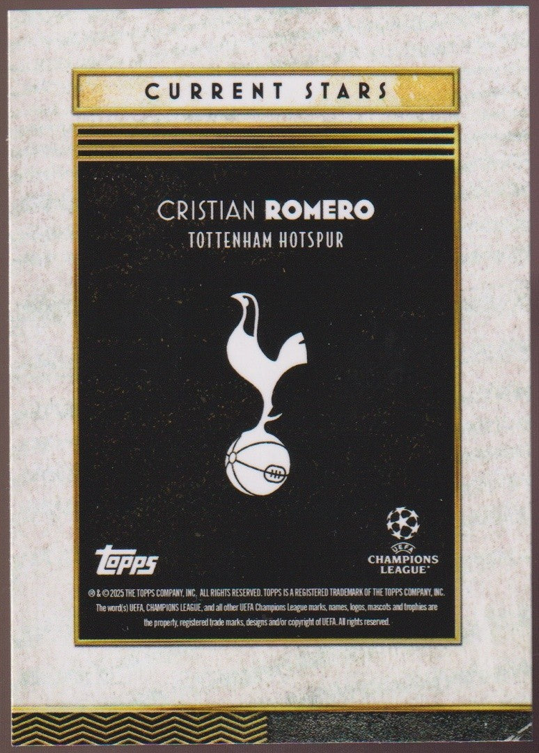 Topps Current Stars 2024-25 Cristian Romero Tottenham Hotspur Parallel Rare – Bild 2