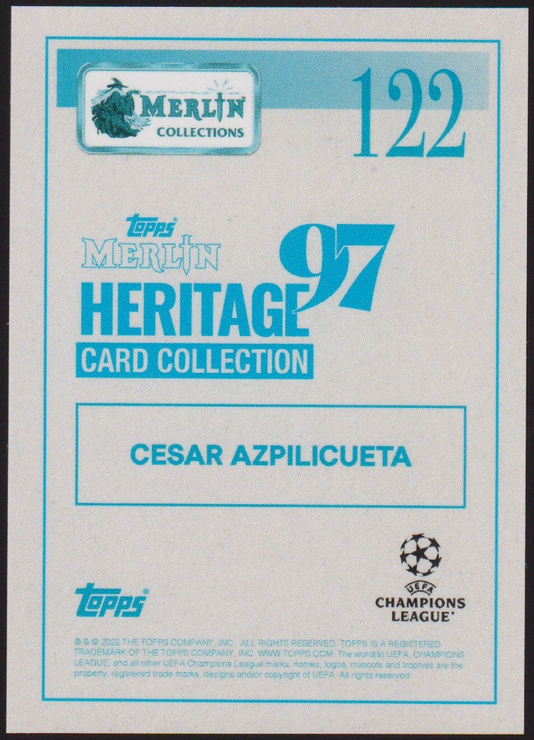 Topps Merlin 2021-22 Cesar Azpilicueta Chelsea Champions League Parallel – Bild 2