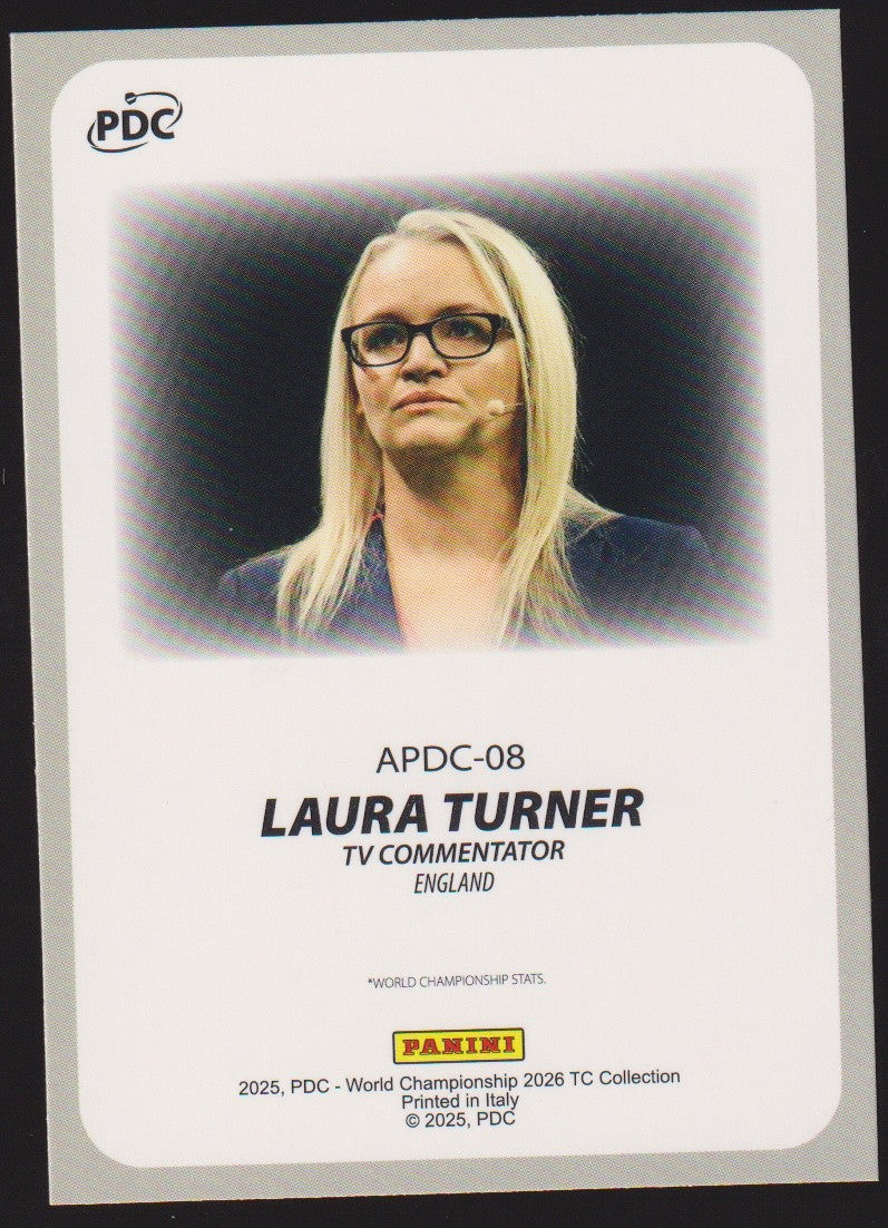 Panini PDC World Championship 2026 Laura Turner Refractor Parallel – Bild 2