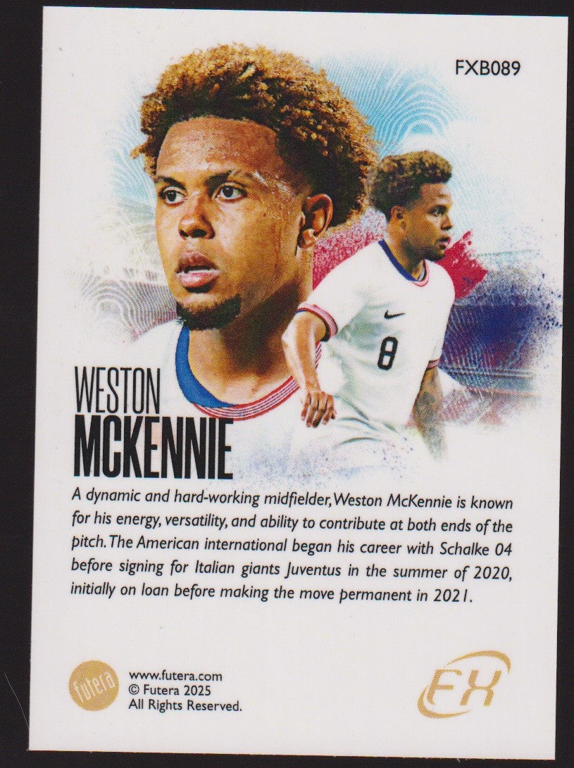 Futera Unique 2024-25 Weston McKennie USA Juventus Parallel Rare – Bild 2