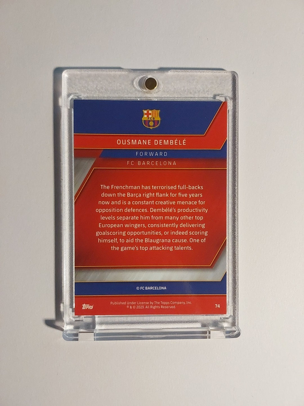 Topps Barcelona 2022-23 Ousmane Dembele Parallel Insert Ultra Rare Hit – Bild 2