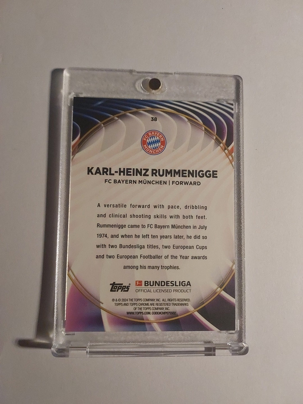 Topps 60 Jahre Bundesliga 2023-24 Karl-Heinz Rummenigge Bayern Parallel Rare Hit – Bild 2