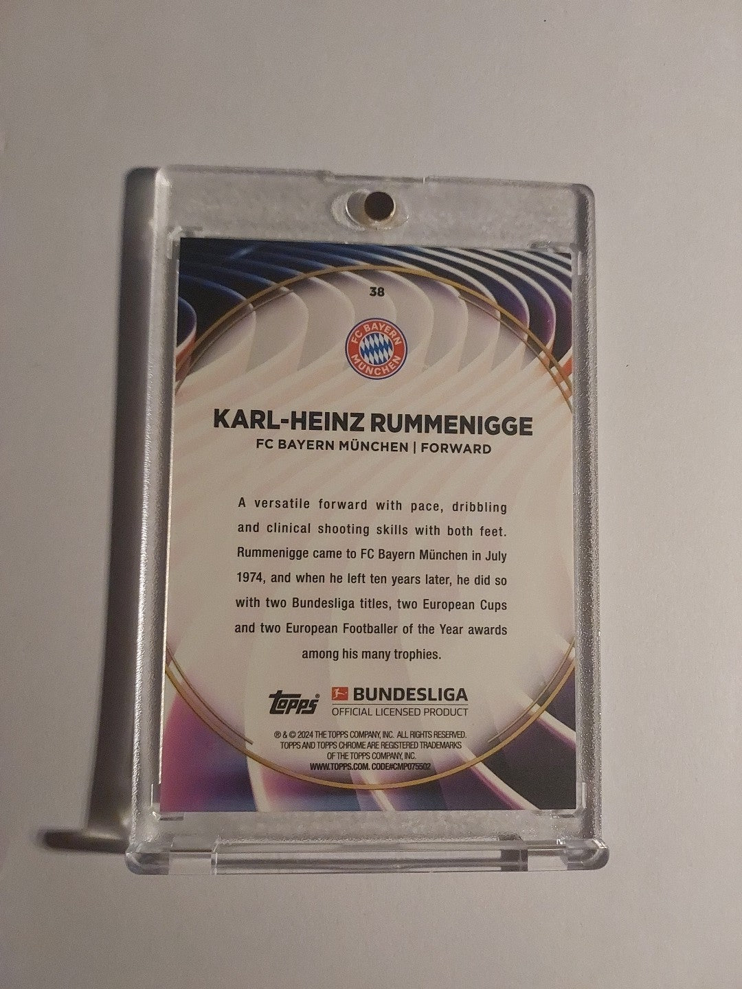 Topps 60 Jahre Bundesliga 2023-24 Karl-Heinz Rummenigge Bayern Parallel Rare Hit – Bild 2