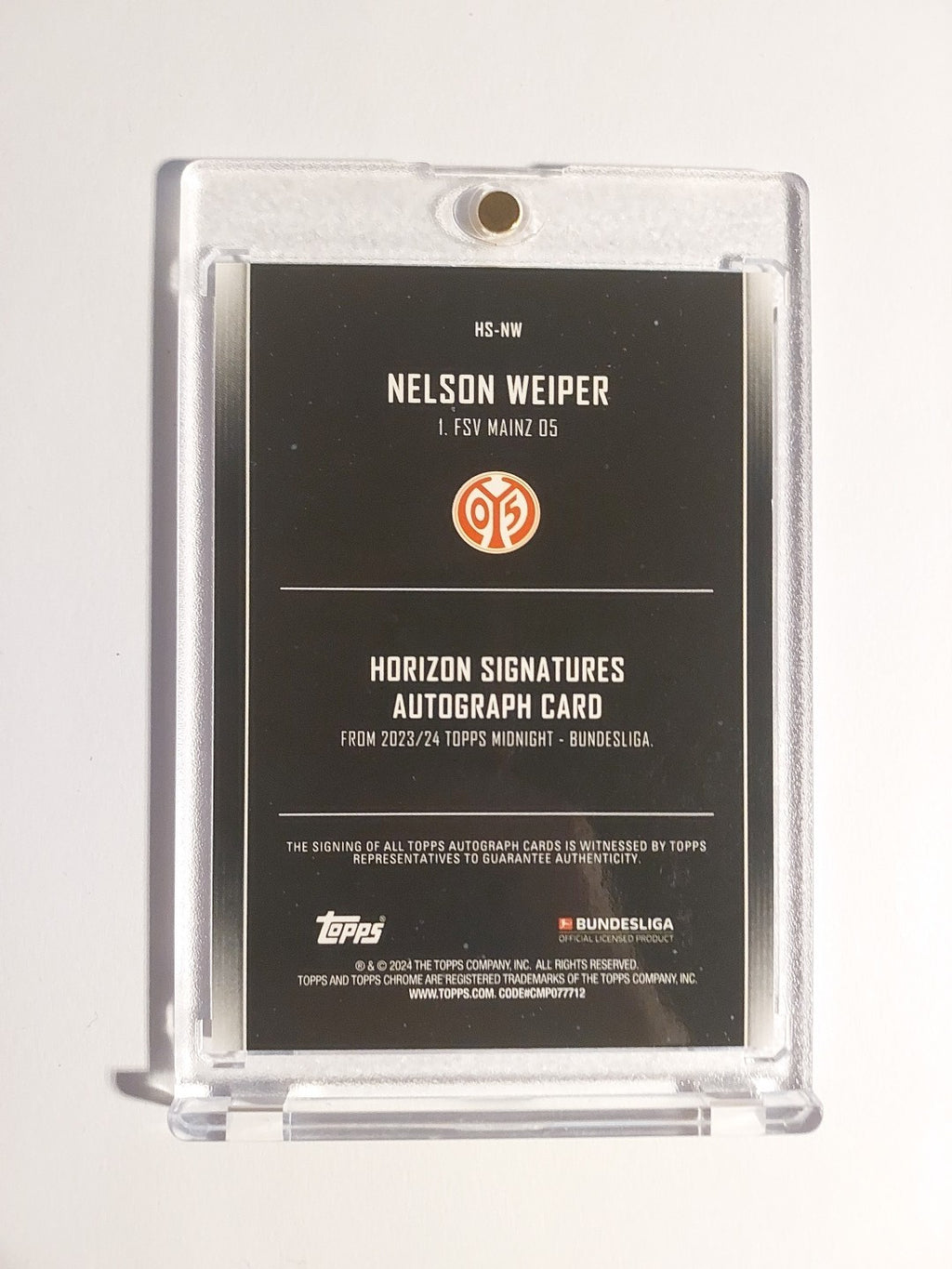 Topps Midnight Bundesliga 2023-24 Nelson Weiper Auto Numbered 58/99 Parallel – Bild 2