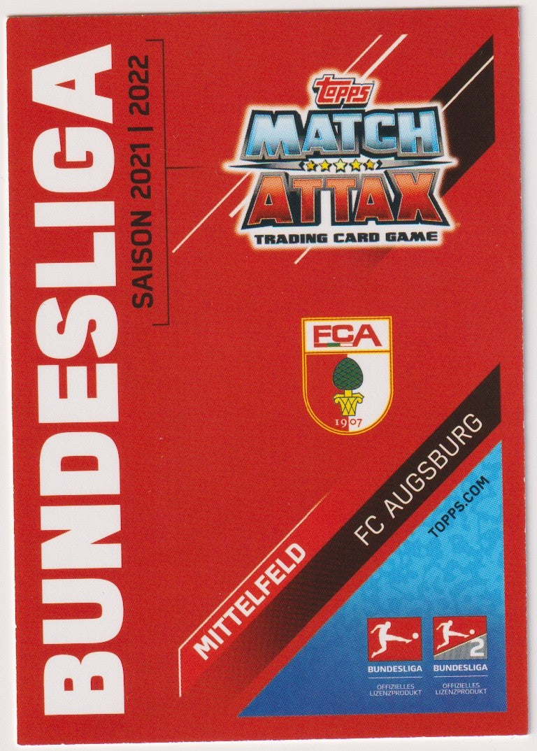 Topps Match Attax 2021-22 André Hahn On Card Auto FC Augsburg Bundesliga – Bild 2