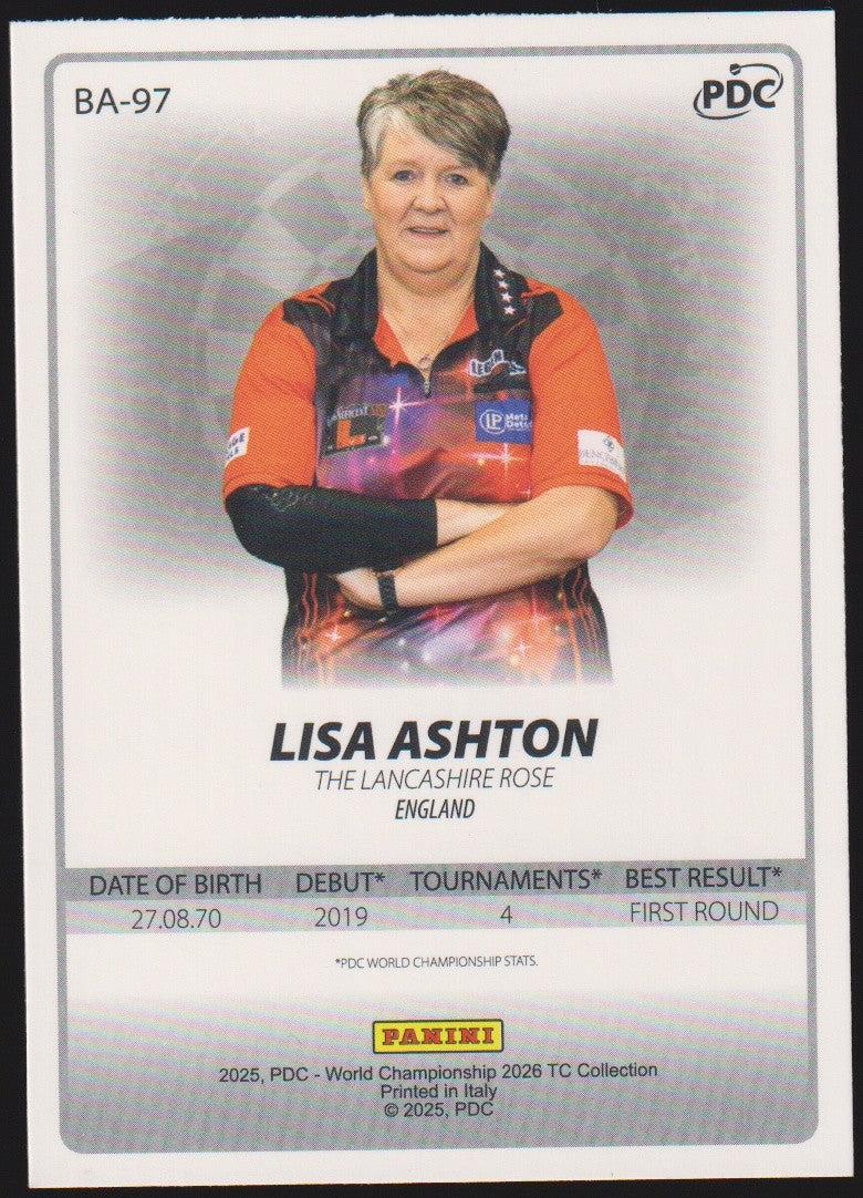 Panini PDC World Championship 2026 Lisa Ashton Refractor Parallel – Bild 2