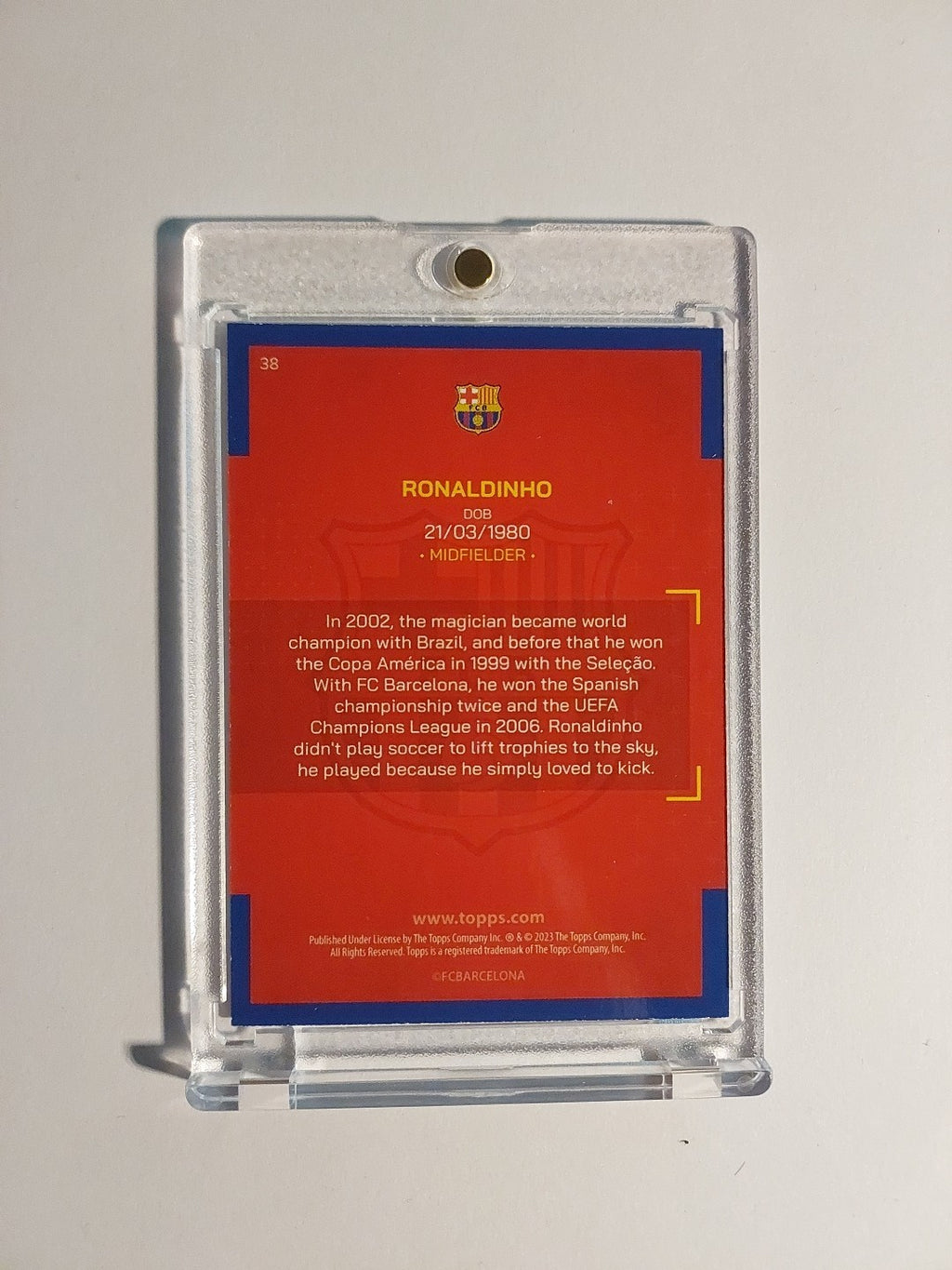Topps Barcelona 2022-23 Ronaldinho Brasilien Parallel Ultra Rare Hit – Bild 2