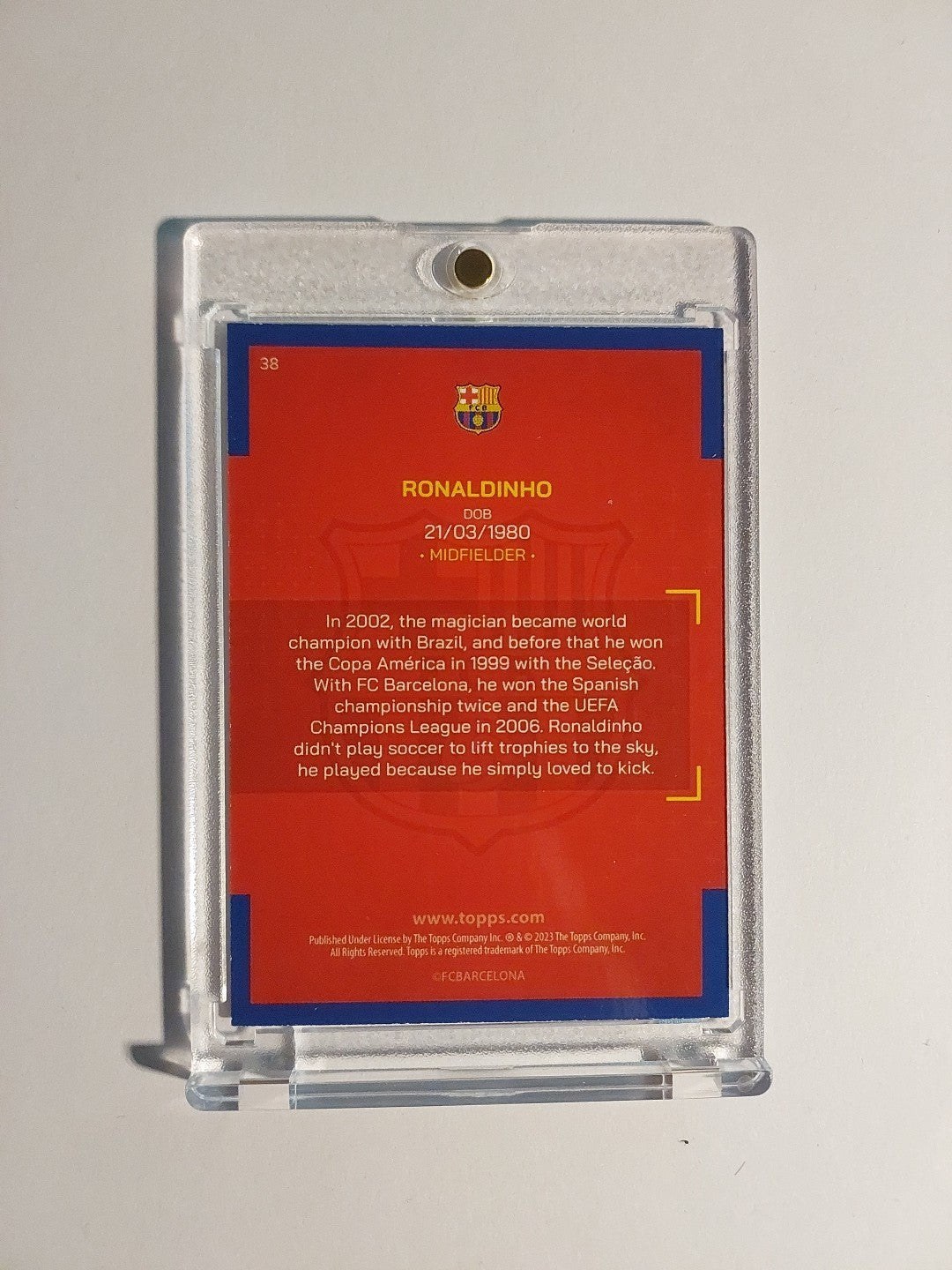 Topps Barcelona 2022-23 Ronaldinho Brasilien Parallel Ultra Rare Hit – Bild 2