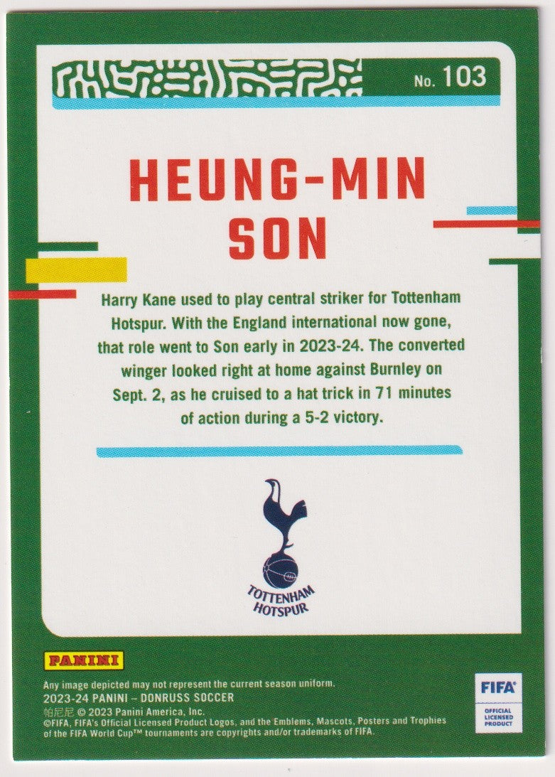 Panini 2023-24 - Donruss Soccer Heung-min Son Tottenham Hotspur Parallel Rare – Bild 2