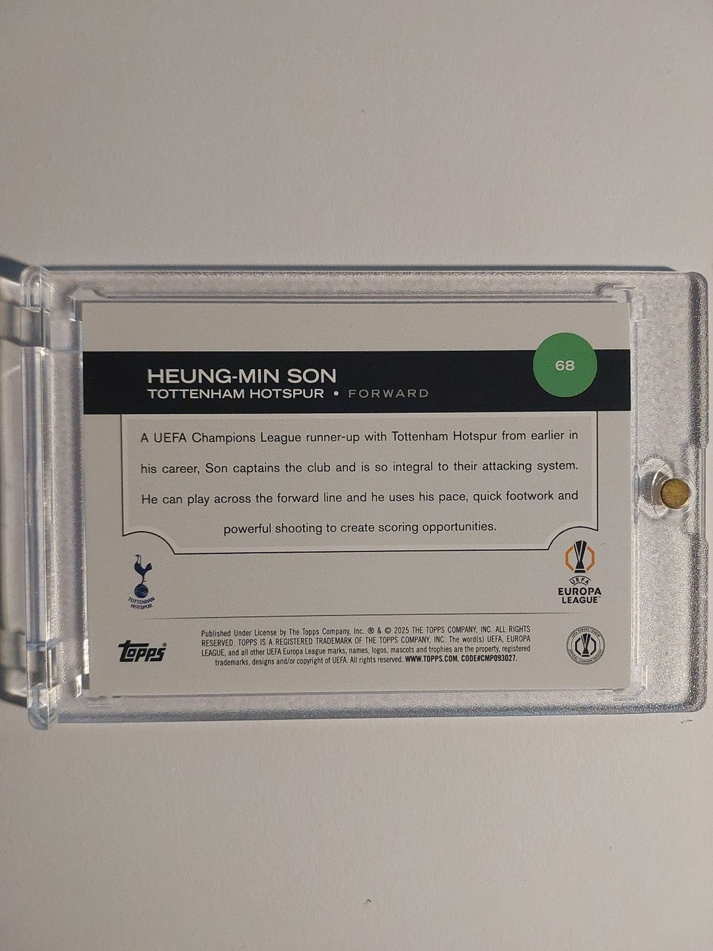 Topps UCC Flagship 2024-25 Heung Min Son Tottenham Parallel Ultra Rare Base Hit – Bild 2