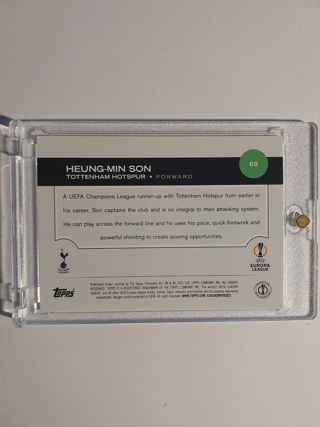 Topps UCC Flagship 2024-25 Heung Min Son Tottenham Parallel Ultra Rare Base Hit – Bild 2
