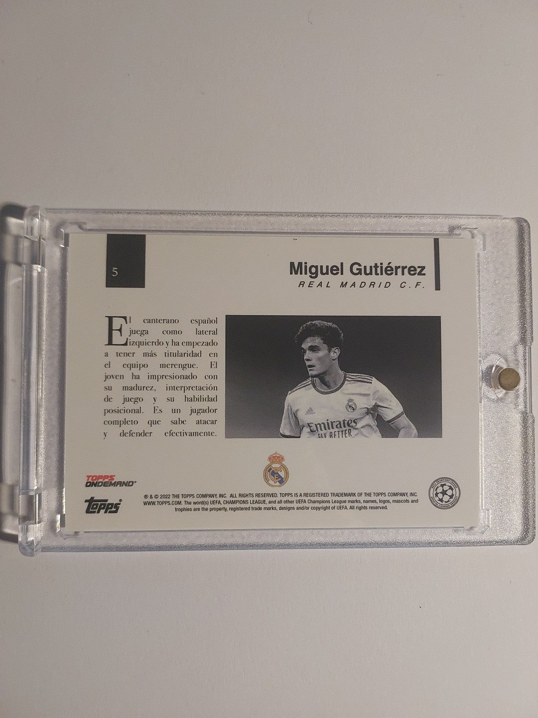 Topps Simplicidad 2021-22 Miguel Gutierrez Real Madrid Nummeriert 14/25 Parallel – Bild 2