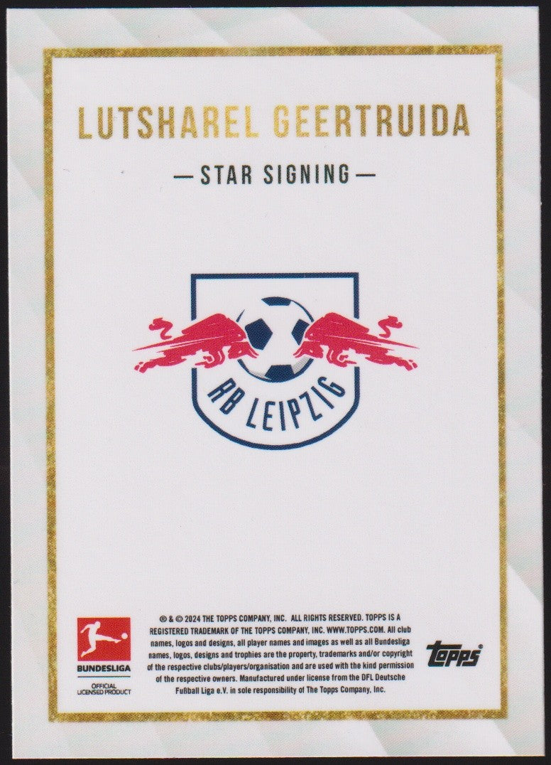Topps Star Signing Lutsharel Geertruida RB Leipzig Parallel Rare – Bild 2