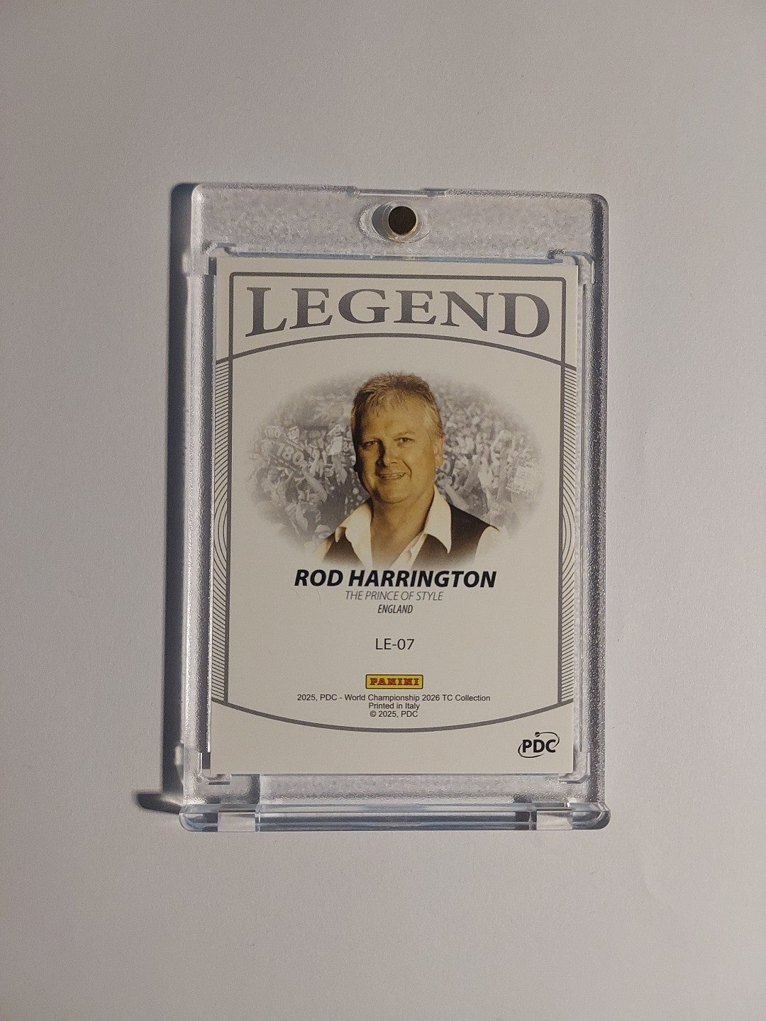 Panini PDC World Championship 2026 Rod Harrington Legend Parallel Refractor Rare – Bild 2