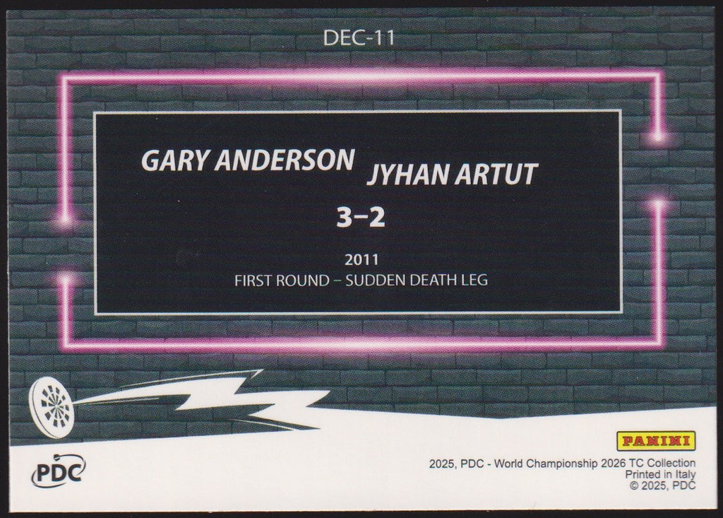 Panini PDC Championship 2026 Gary Anderson & Jyhan Artut Refractor Parallel – Bild 2