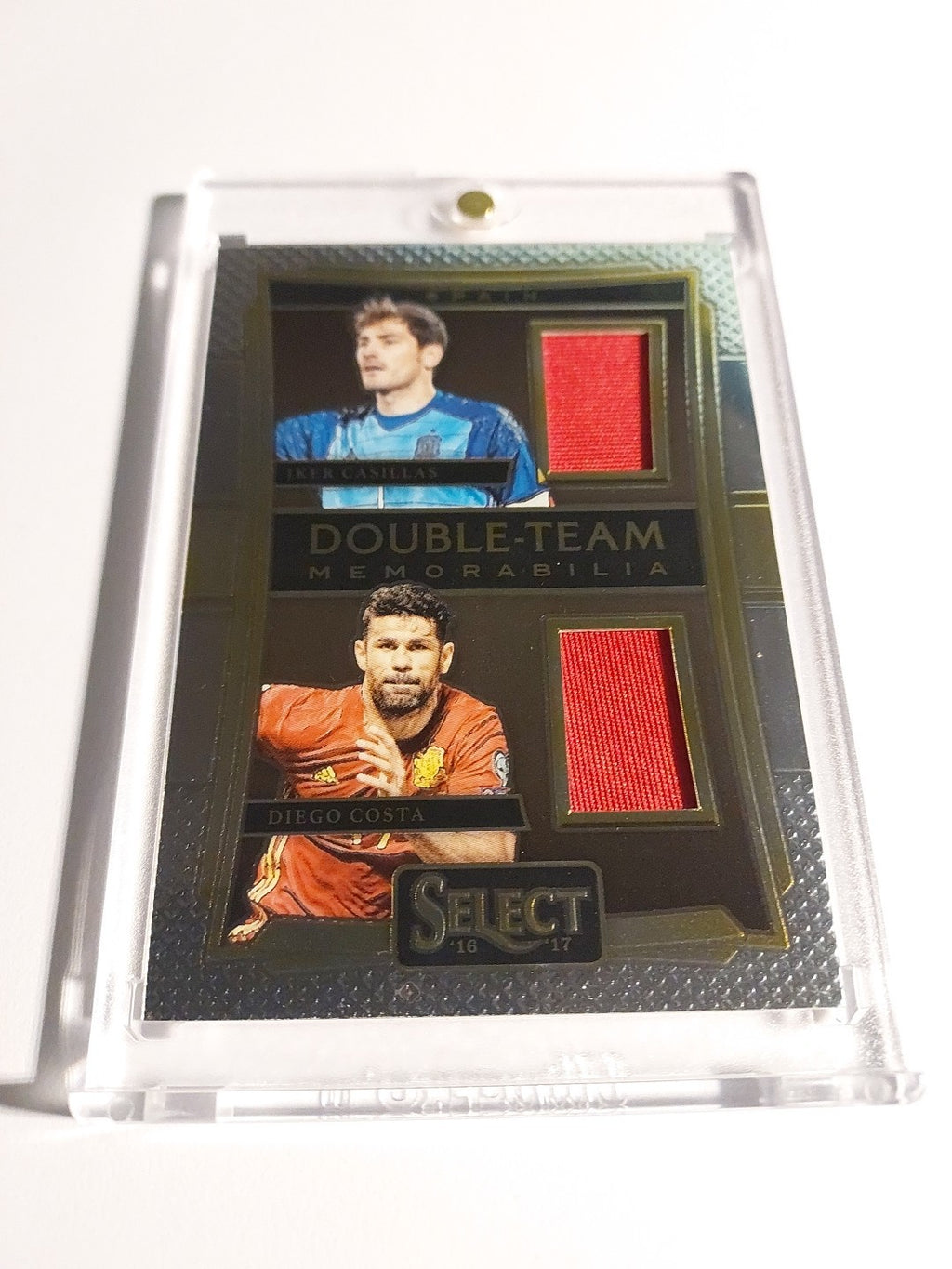 Panini Select 2016-17 Casillas & Costa Spanien Dual Patch Relic Parallel Rare – Bild 2