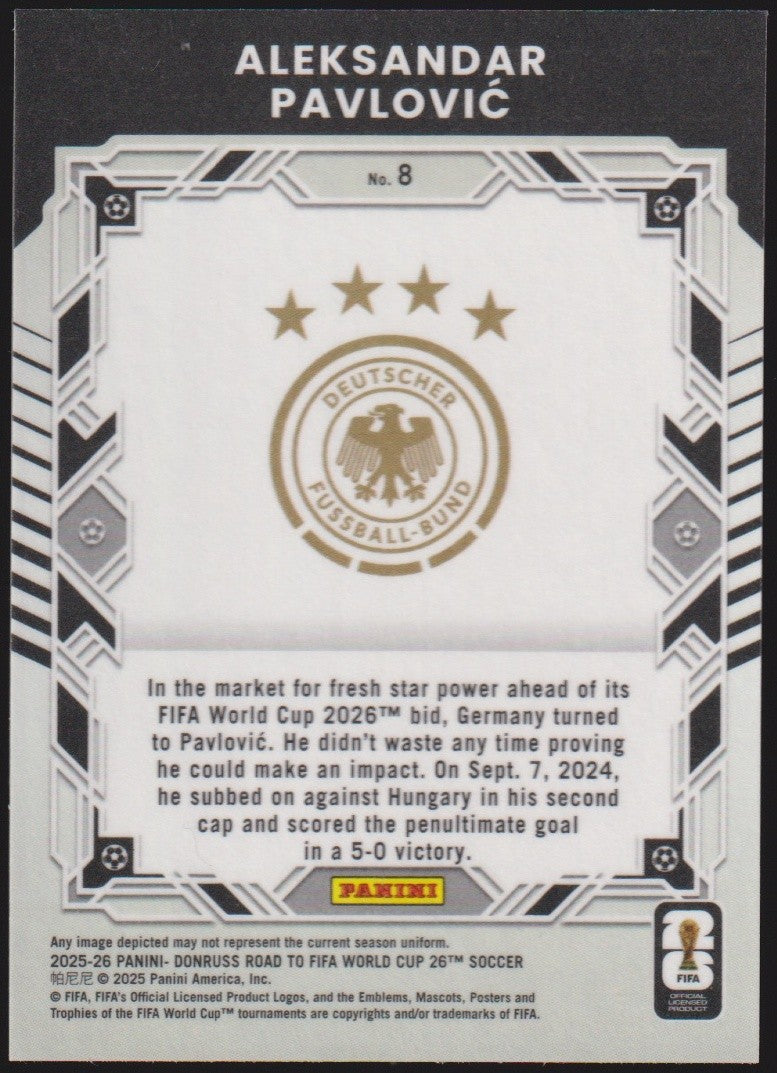 Panini Road to World Cup 2026 Aleksandar Pavlovic Deutschland Parallel Case Hit – Bild 2