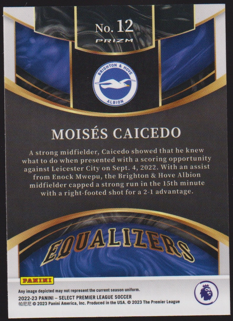 Panini Select Premier 2022-23 Moises Caicedo Brighton & Hove Albion Parallel – Bild 2