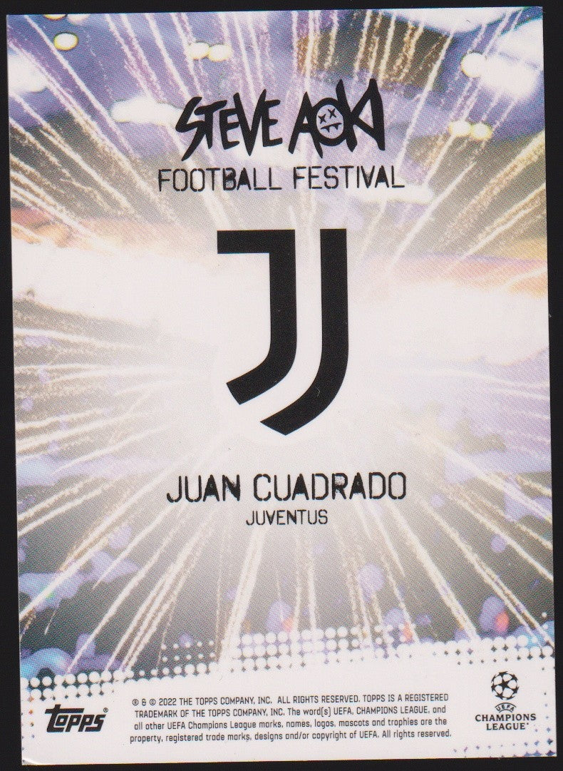 Topps Football Festival 2021-22 Juan Cuadrado Juventus Champions League Parallel – Bild 2