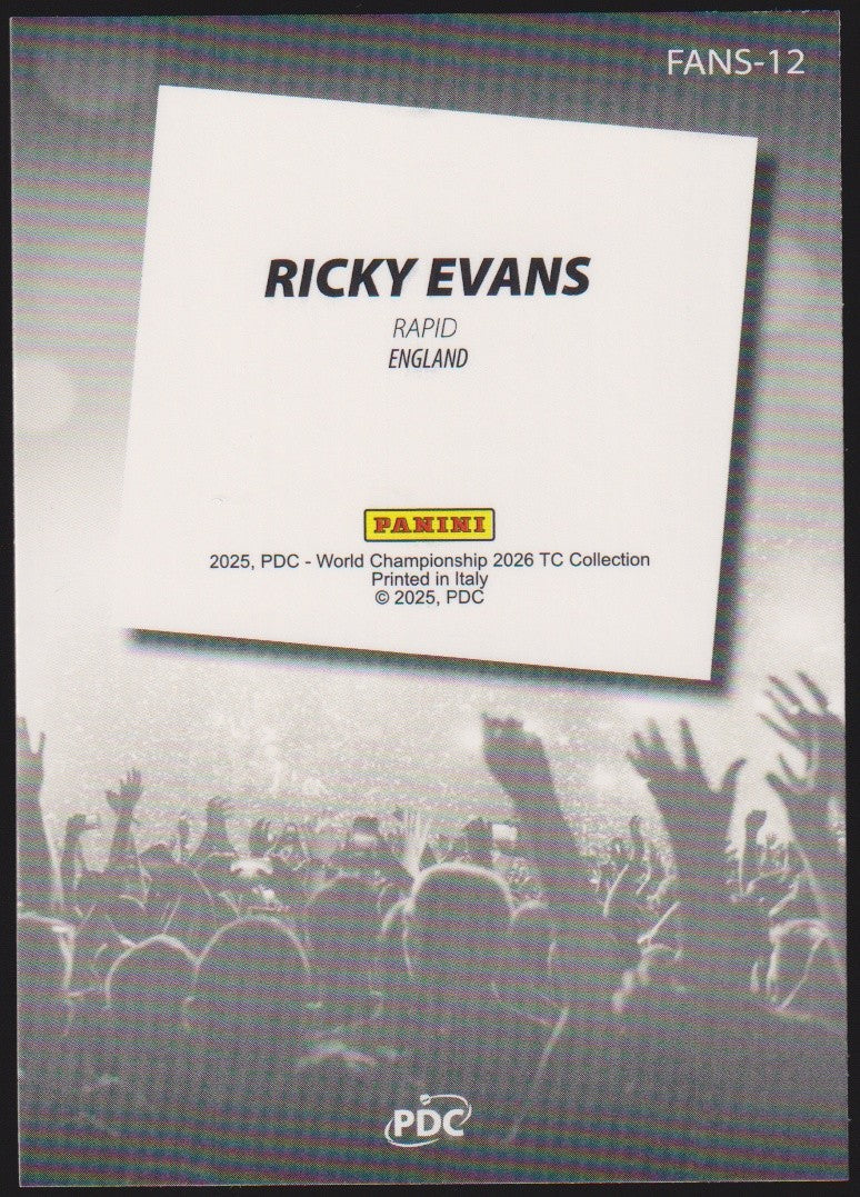 Panini PDC World Championship 2026 Ricky Evans "Rapid" Refractor Parallel – Bild 2