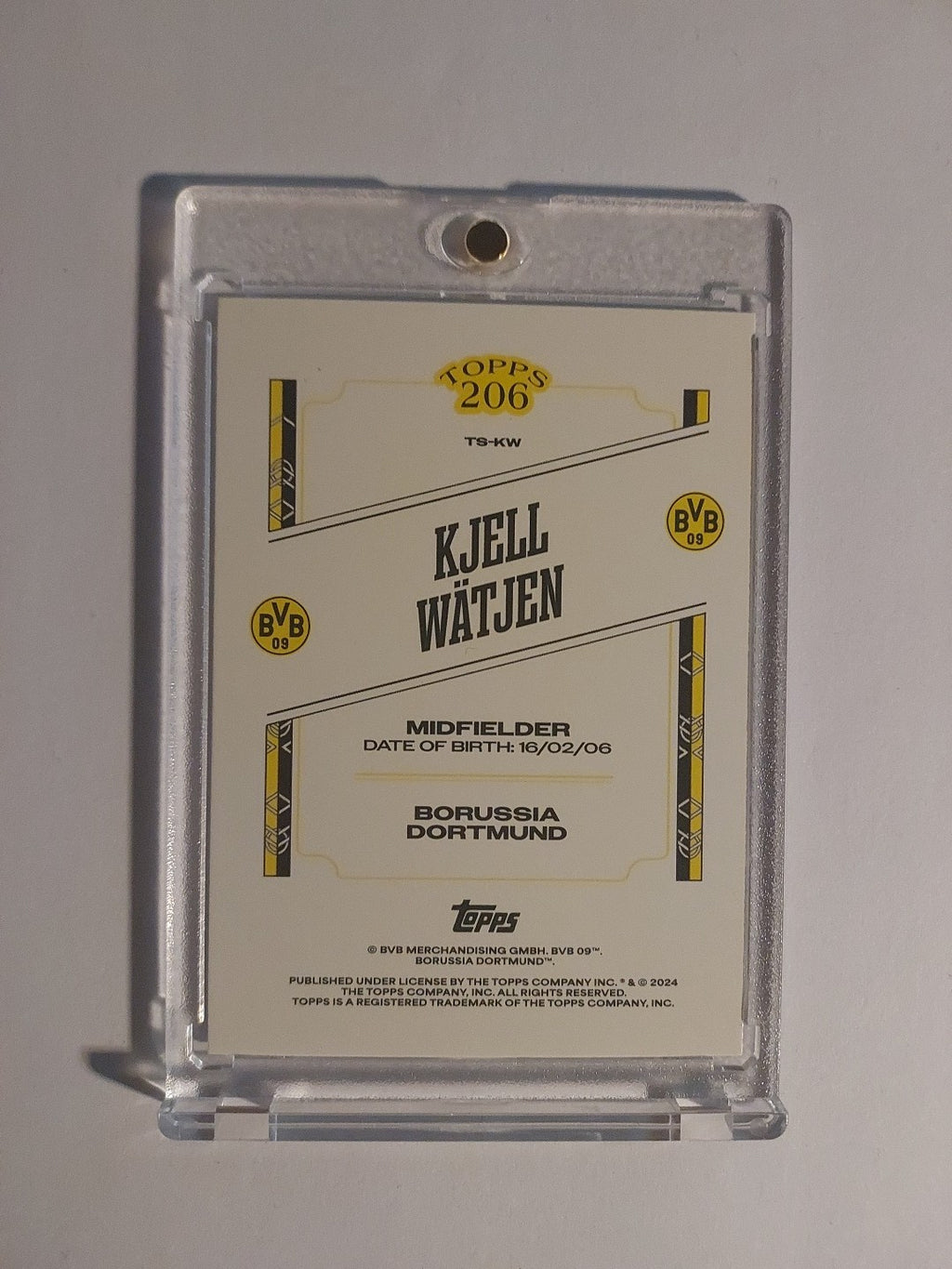 Topps Dortmund Team Set 2024-25 Kjell Wätjen (Parallel: 102/150 + Rookie) – Bild 2