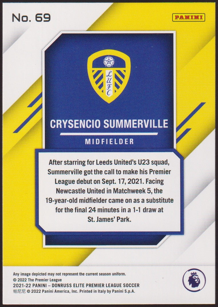 Panini Donruss 2020-21 Crysencio Summerville Rookie Leeds United Parallel – Bild 2