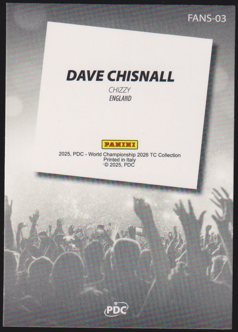 Panini 2025, PDC - World Championship 2026 Dave Chisnall Refractor Parallel – Bild 2