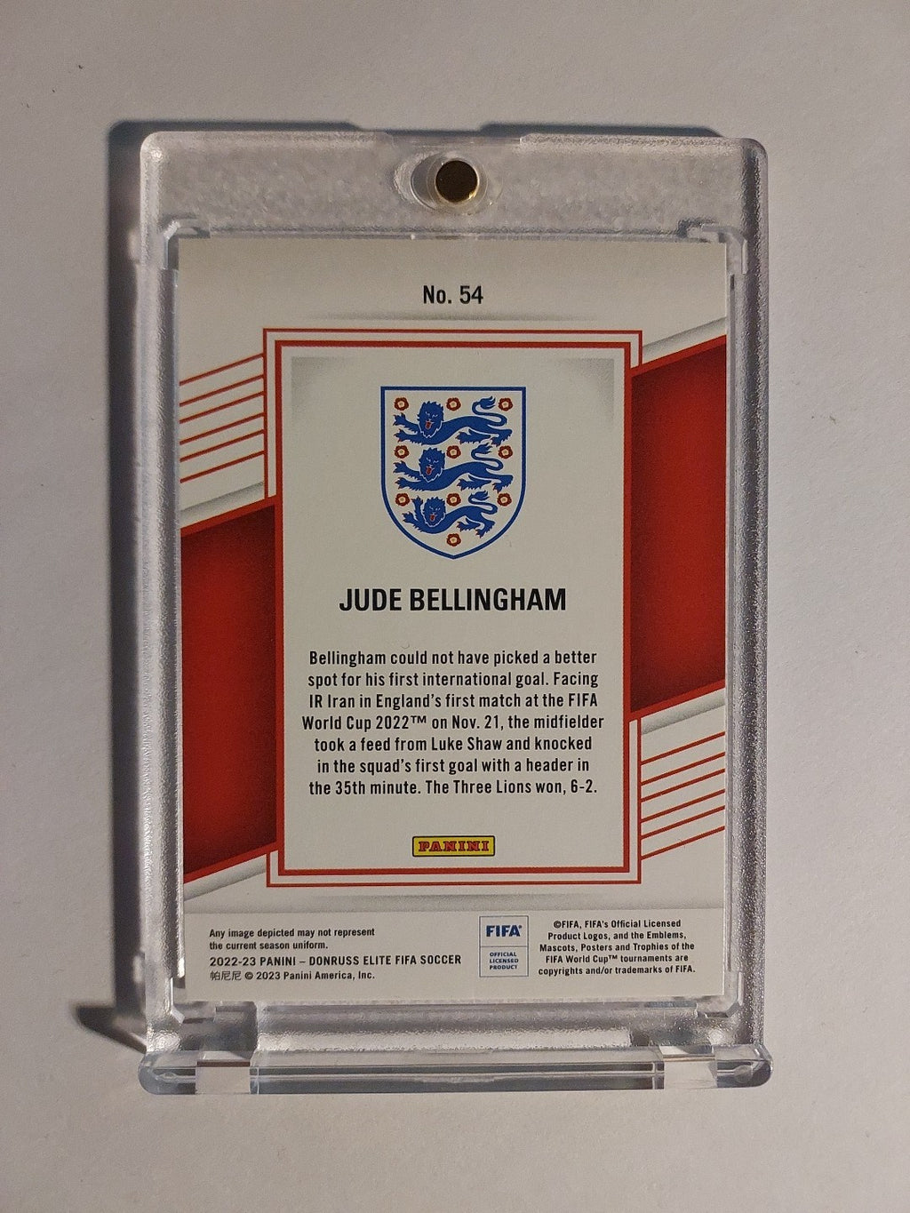 Panini Elite 2022-23 Jude Bellingham England Parallel Refractor Insert Rare Hit – Bild 2