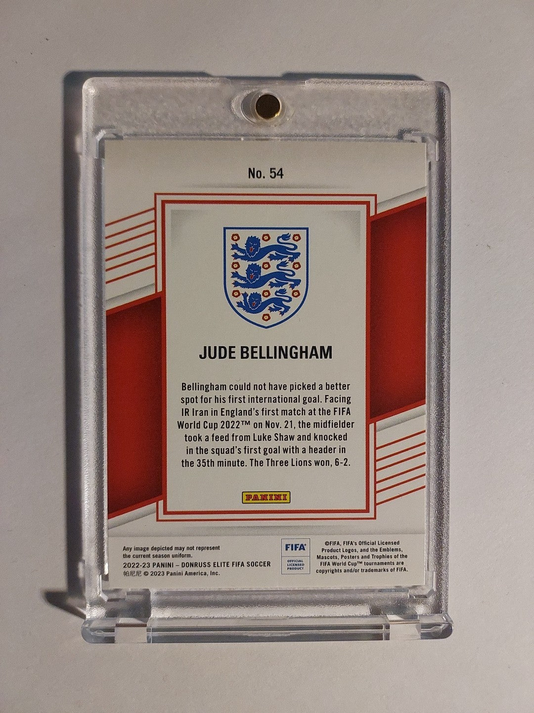 Panini Elite 2022-23 Jude Bellingham England Parallel Refractor Insert Rare Hit – Bild 2