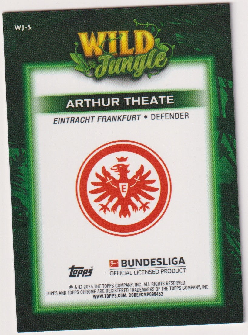 Topps Chrome WILD Jungle 2024-25 Eintracht Frankfurt Arthur Theate Parallel – Bild 2