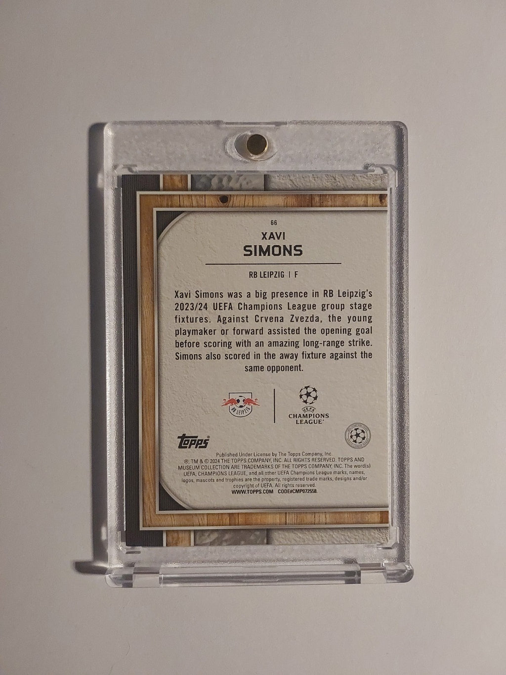 Topps Museum 2023-24 Xavi Simons RB Leipzig Parallel 53/75 Refractor Ultra Rare – Bild 2