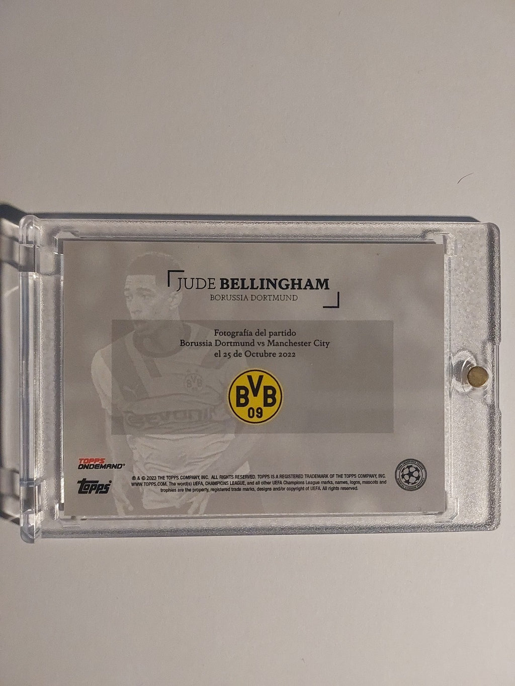 Topps UCC Black 2022-23 Jude Bellingham Dortmund Parallel Ultra Rare Hit – Bild 2