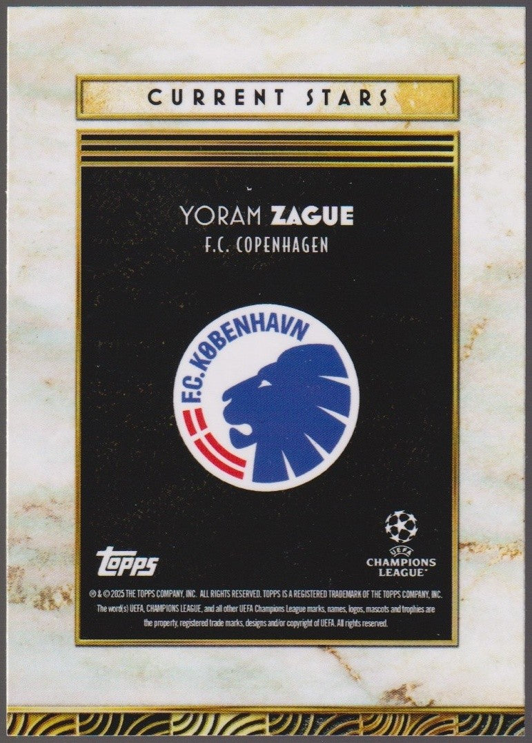 Topps Current 2023-24 Yoram Zague F.C. Copenhagen UEFA Champions League Parallel – Bild 2