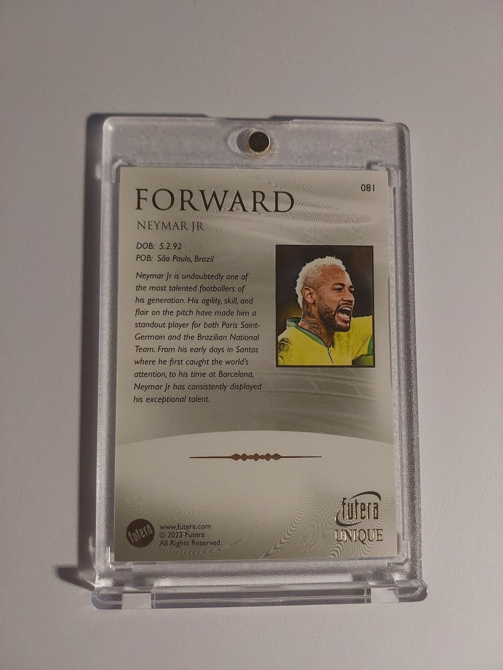 Futera Unique 2023 Neymar Jr. Brasilien Barcelona PSG Parallel Ultra Rare Hit – Bild 2