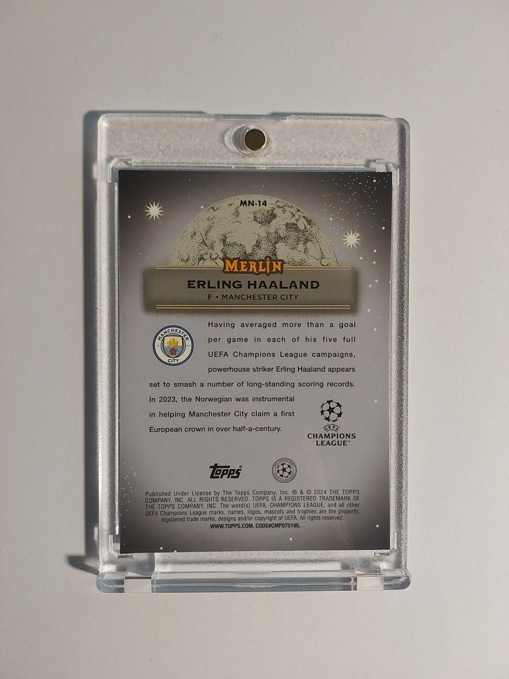Topps Merlin 2023-24 Erling Haaland Manchester City Parallel Refractor Insert – Bild 2