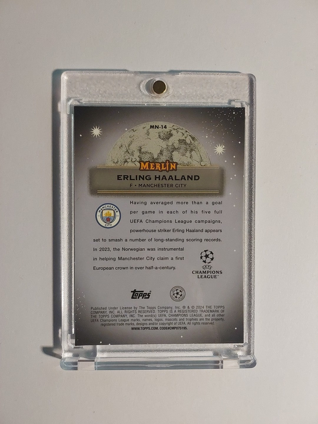 Topps Merlin 2023-24 Erling Haaland Manchester City Parallel Refractor Insert – Bild 2
