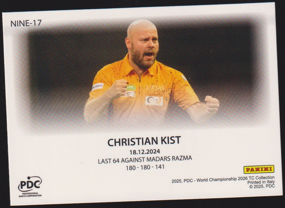 Panini PDC World Championship 2026 Christian Kist Refractor Parallel 1st Edition – Bild 2