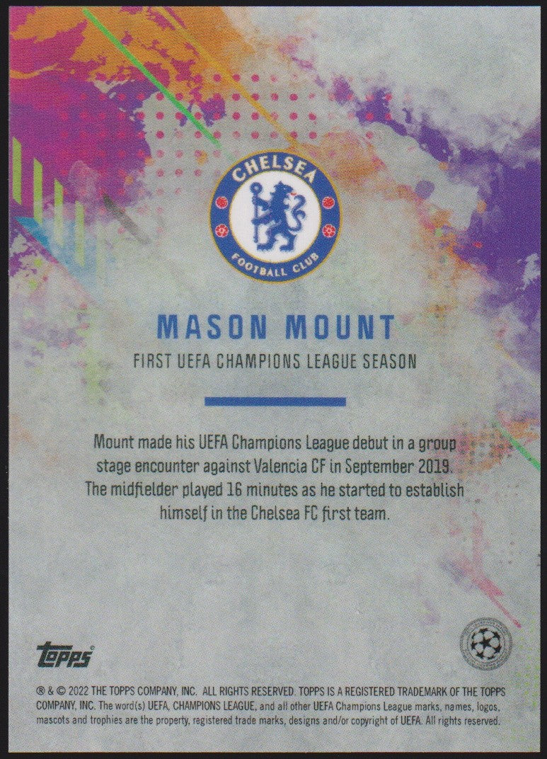 Topps UEFA 2019-20 Mason Mount Chelsea Football Club First Season Parallel – Bild 2