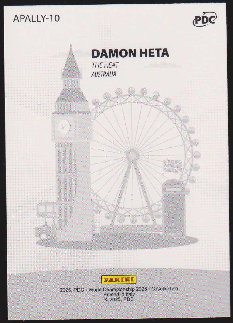 Panini PDC World Championship 2026 Damon Heta "The Heat" Refractor Parallel – Bild 2