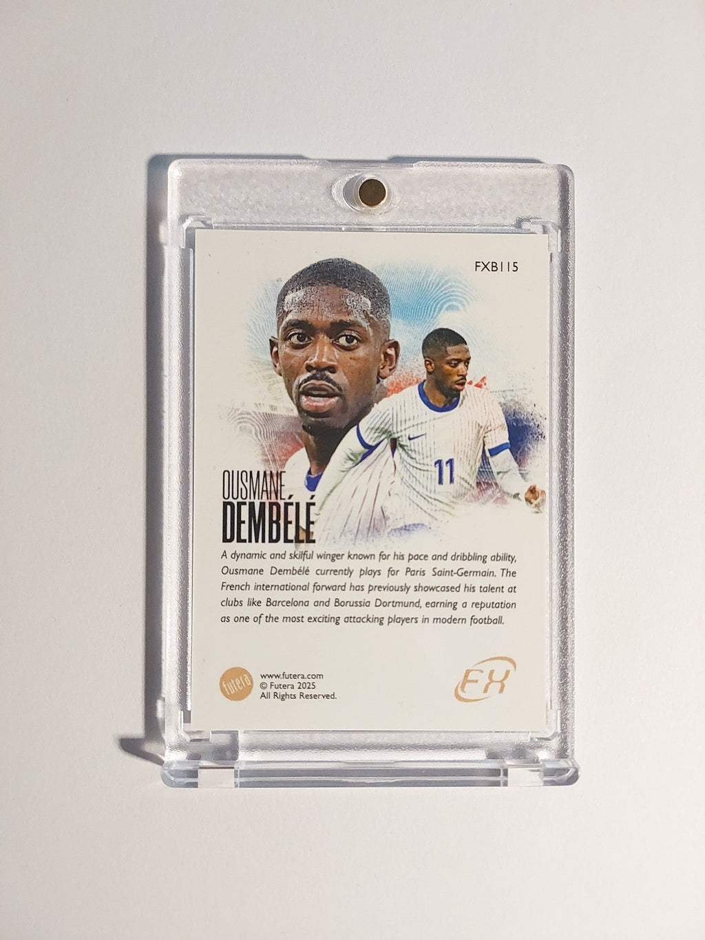 Futera Unique 2024-25 Ousmane Dembele Frankreich Parallel Insert Ultra Rare Hit – Bild 2