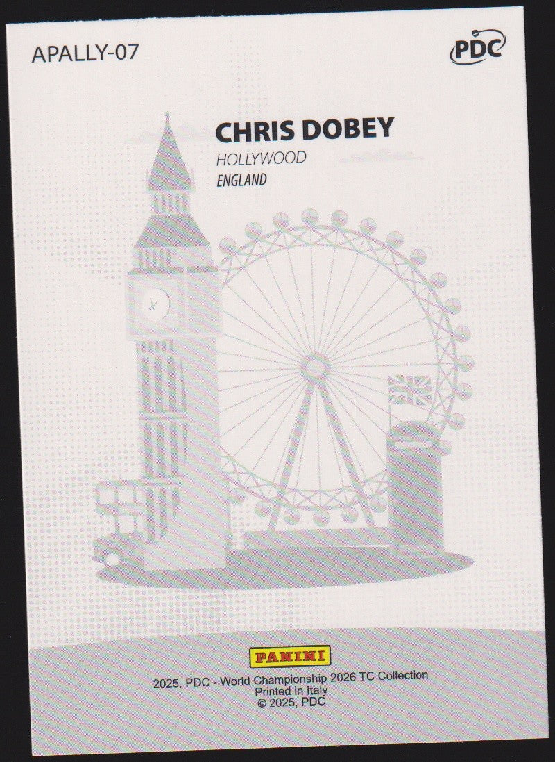 Panini PDC World Championship 2026 Chris Dobey "Ally Pally" Refractor Parallel – Bild 2