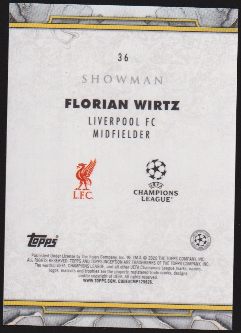 Topps Inception 2025-26 Florian Wirtz Liverpool FC Parallel Rare – Bild 2