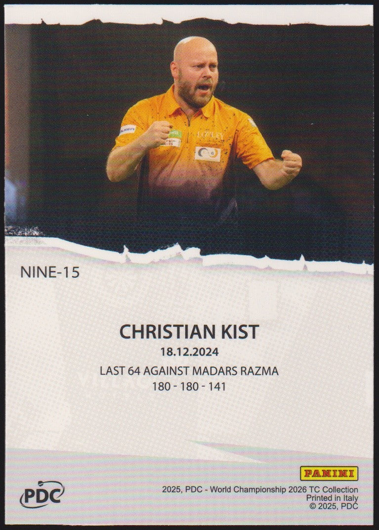 Panini PDC Championship 2026 9 Dart Club Christian Kist Refractor Parallel – Bild 2