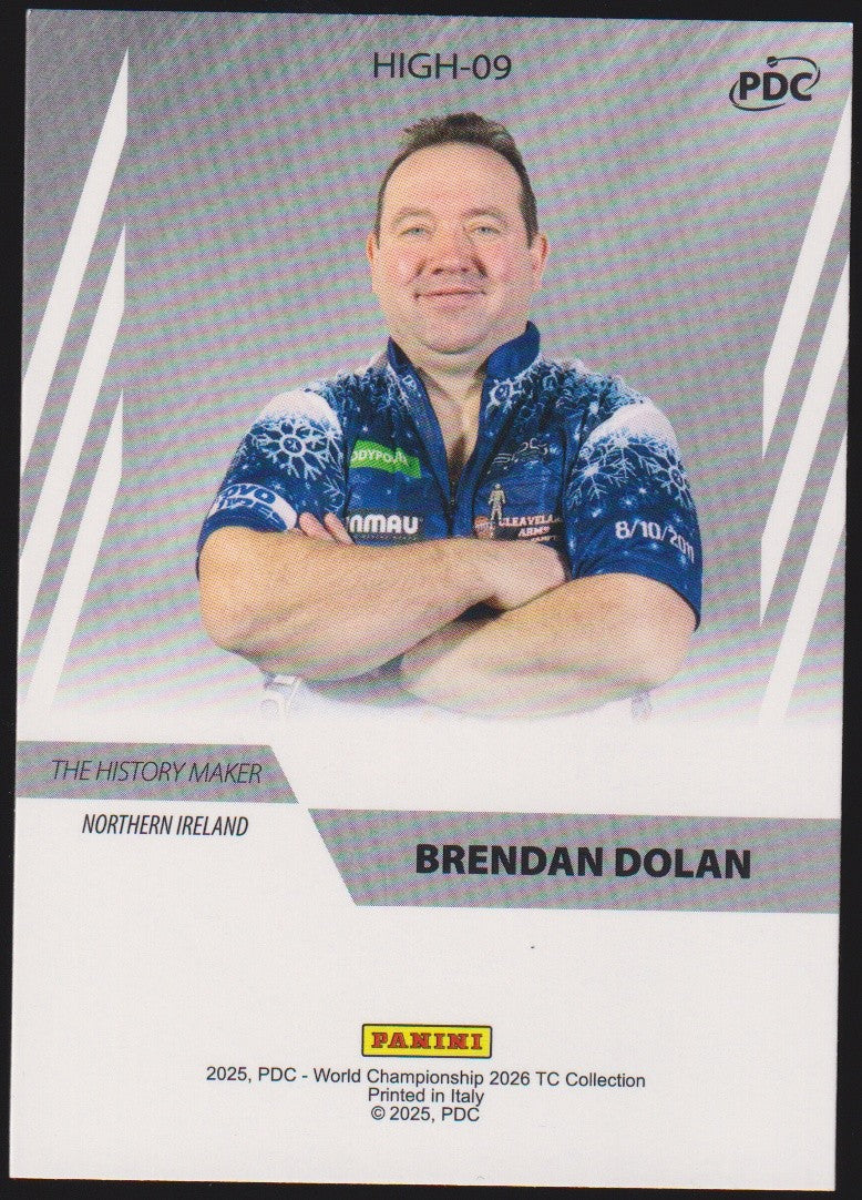 Panini PDC World Championship 2026 Brendan Dolan Refractor Parallel – Bild 2