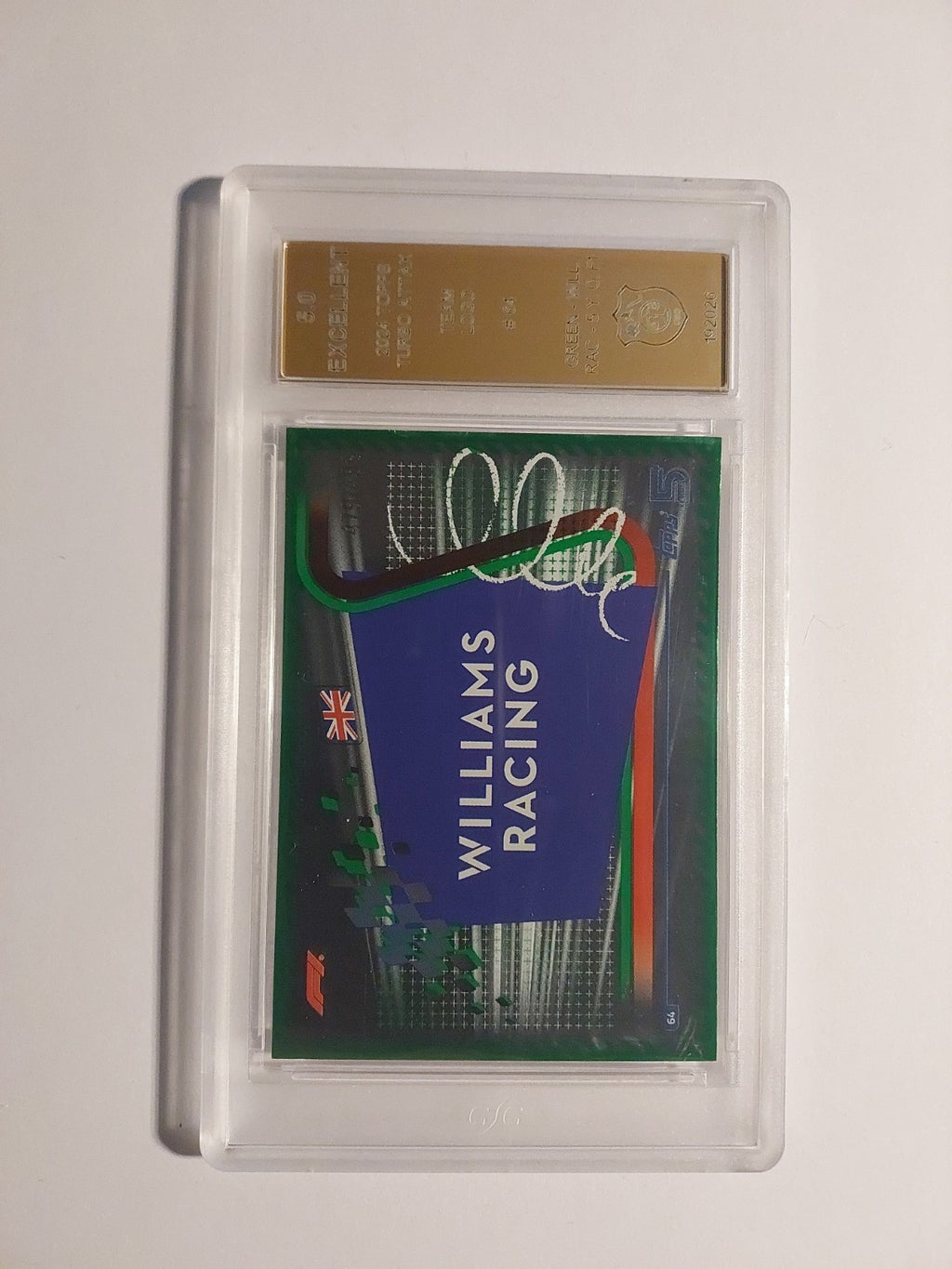 Topps Turbo 2024 Williams Racing England GSG 5 = PSA Parallel 479/499 Team Logo – Bild 2