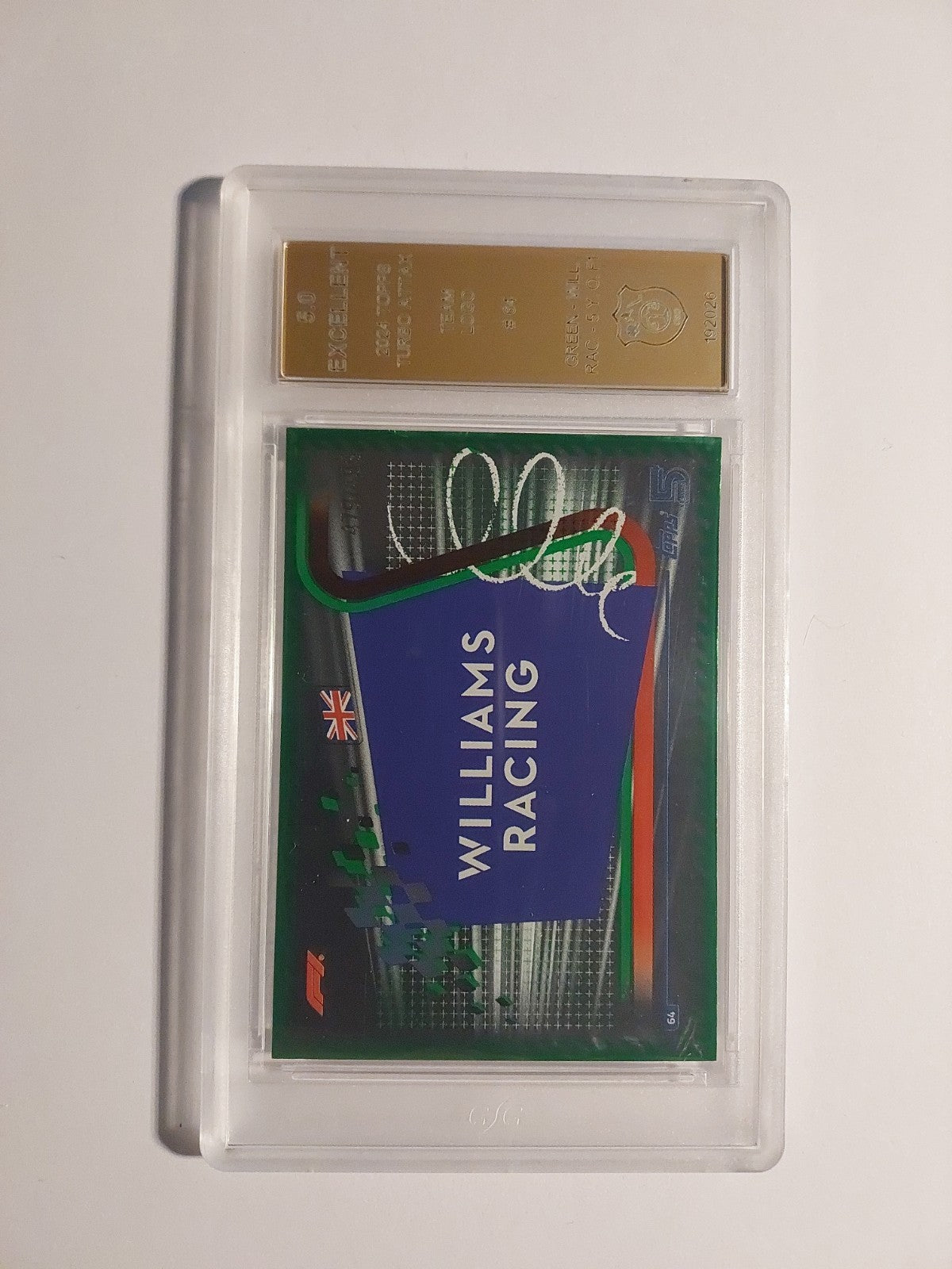 Topps Turbo 2024 Williams Racing England GSG 5 = PSA Parallel 479/499 Team Logo – Bild 2