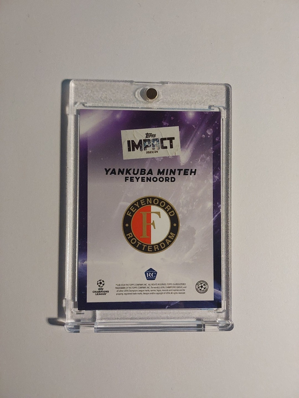 Topps Impact 2023-24 Yankuba Minteh Feynoord Rotterdam Parallel 8/49 Rare Rookie – Bild 2